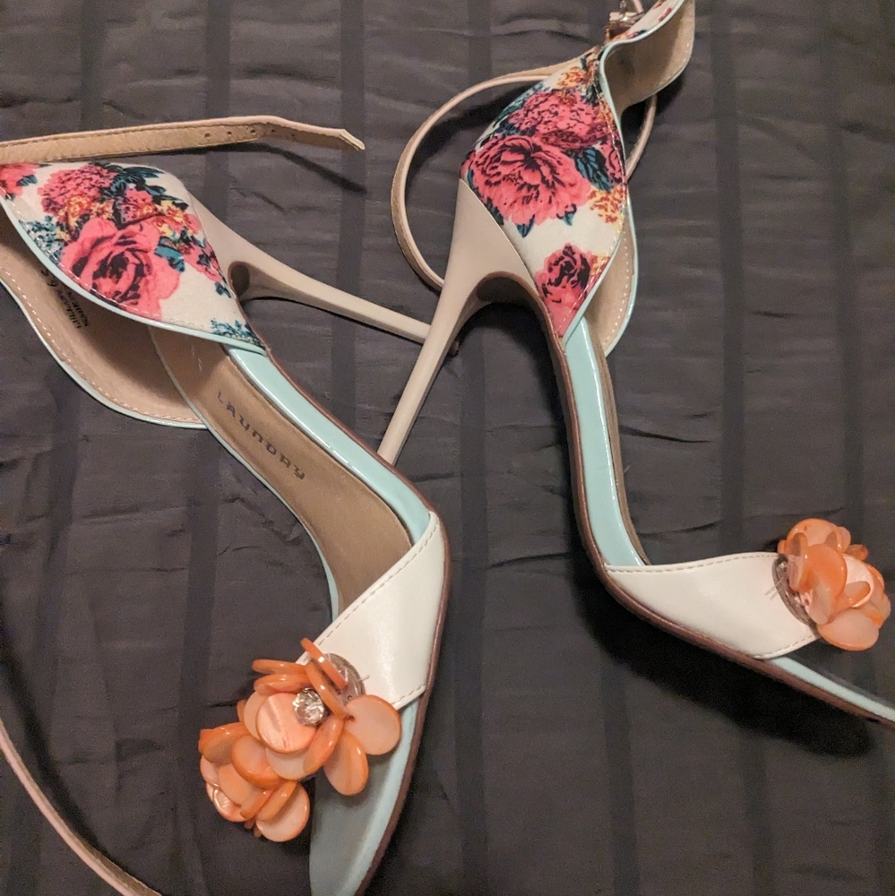 Chinese Laundry flowered stilettos